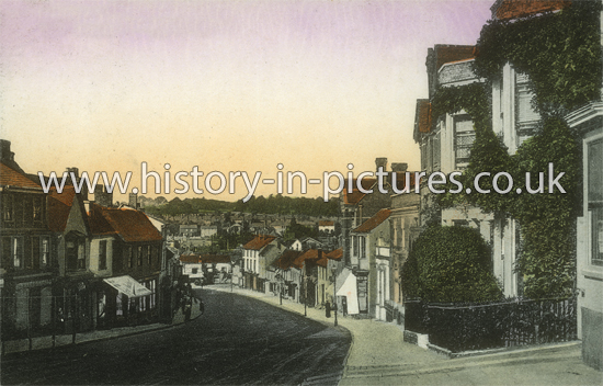 Looking down the High Street, Halstead, Essex. c.1920's